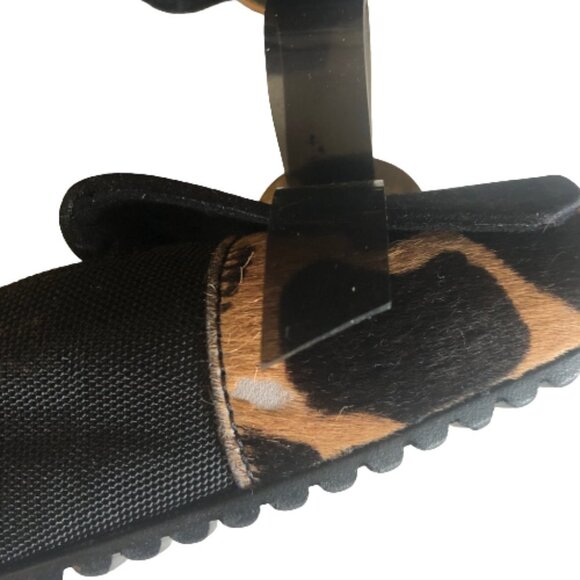 Vintage Y2K Di Sandro Bologna bow animal print kitten heel shoes - Picture 12 of 15